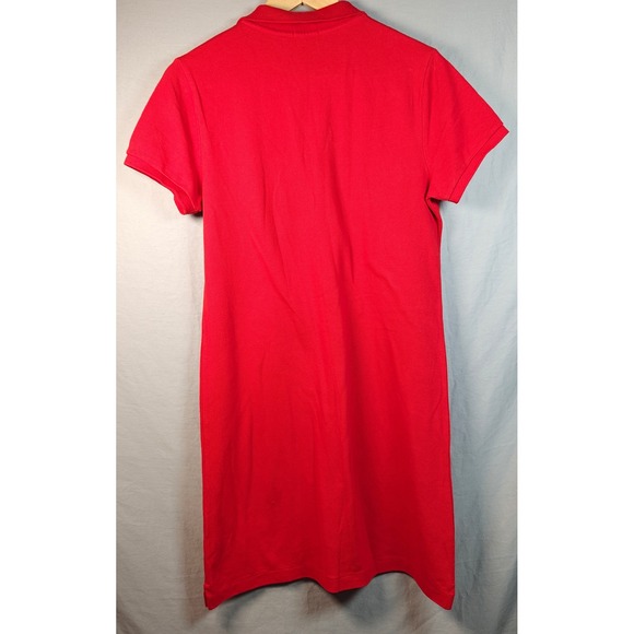 Polo Ralph Lauren Red Mesh Mini Polo Dress Women's Size M - Picture 2 of 10